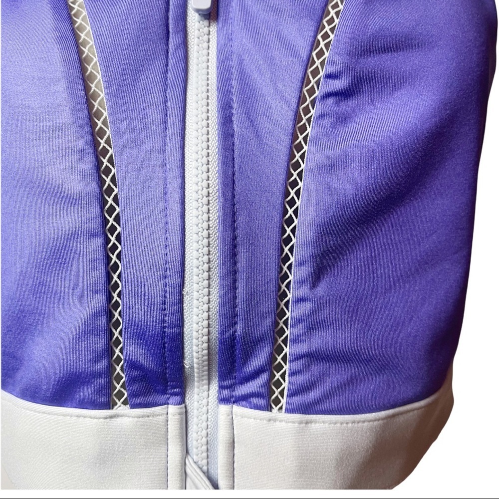 Fabletics Women's Purple Sports Bra Zipper Racerback Adjustable Size 2X. - Picture 3 of 5